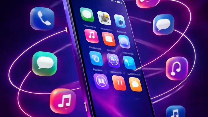 GT999 COM Sleek smartphone floating in space